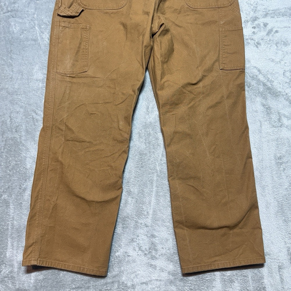 Carhartt Relaxed Fit Work Pants Men's 44X32 Brown Tan Canvas Straight - Picture 2 of 9